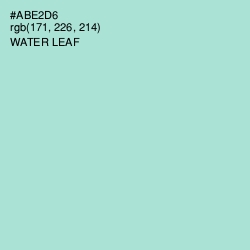 #ABE2D6 - Water Leaf Color Image